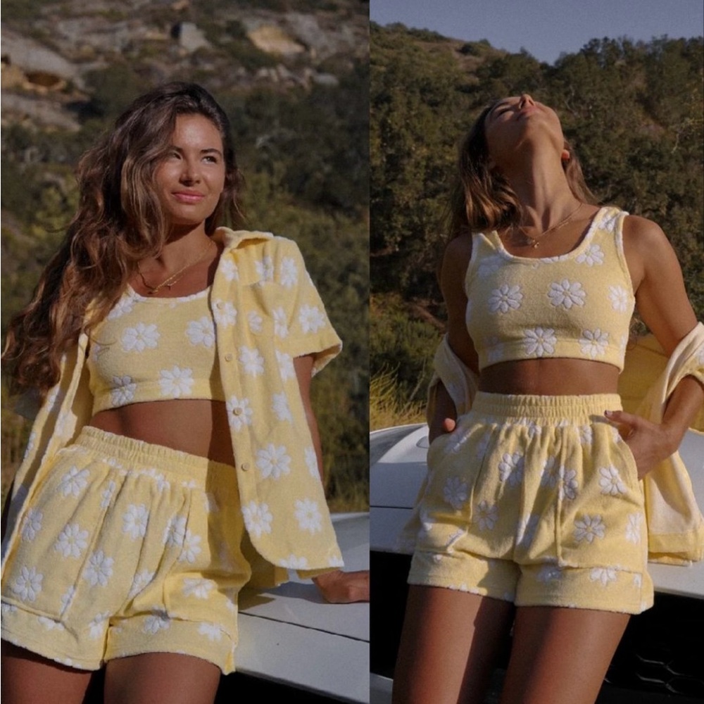 Yllw The Label salty terry three-piece set in oops-a-daisy Print | Size medium